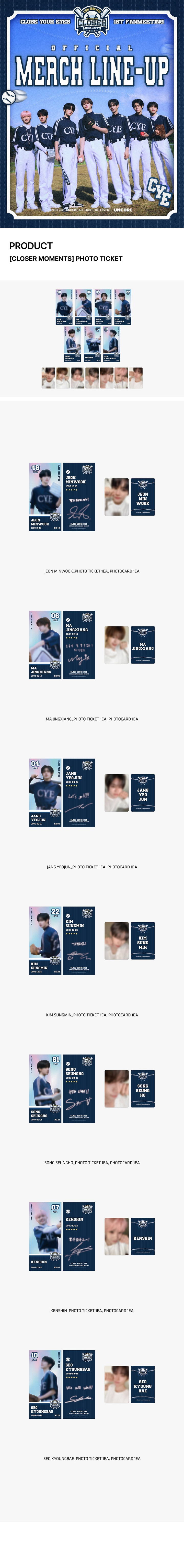 CLOSE YOUR EYES CLOSER MOMENTS Goods - PHOTO TICKET kpoptown.com